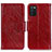 Funda de Cuero Cartera con Soporte Carcasa N05P para Samsung Galaxy F02S SM-E025F Rojo