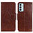 Funda de Cuero Cartera con Soporte Carcasa N05P para Samsung Galaxy F23 5G Marron