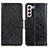 Funda de Cuero Cartera con Soporte Carcasa N05P para Samsung Galaxy S24 5G Negro