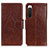 Funda de Cuero Cartera con Soporte Carcasa N05P para Sony Xperia 10 IV SO-52C Marron