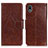 Funda de Cuero Cartera con Soporte Carcasa N05P para Sony Xperia Ace III Marron