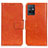 Funda de Cuero Cartera con Soporte Carcasa N05P para Vivo T1 5G India Naranja