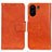 Funda de Cuero Cartera con Soporte Carcasa N05P para Xiaomi Poco C65 Naranja