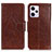 Funda de Cuero Cartera con Soporte Carcasa N05P para Xiaomi Redmi Note 12 Explorer Marron