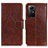 Funda de Cuero Cartera con Soporte Carcasa N05P para Xiaomi Redmi Note 12S Marron