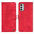 Funda de Cuero Cartera con Soporte Carcasa N06P para Motorola Moto E32 Rojo