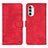 Funda de Cuero Cartera con Soporte Carcasa N06P para Motorola MOTO G52 Rojo