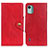 Funda de Cuero Cartera con Soporte Carcasa N06P para Nokia C12 Plus Rojo