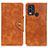 Funda de Cuero Cartera con Soporte Carcasa N06P para Nokia C22 Marron