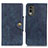 Funda de Cuero Cartera con Soporte Carcasa N06P para Nokia C32 Azul