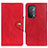 Funda de Cuero Cartera con Soporte Carcasa N06P para Oppo A74 5G Rojo