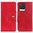 Funda de Cuero Cartera con Soporte Carcasa N06P para Realme 8 4G Rojo