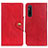 Funda de Cuero Cartera con Soporte Carcasa N06P para Sony Xperia 1 V Rojo