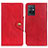 Funda de Cuero Cartera con Soporte Carcasa N06P para Vivo T1 5G India Rojo