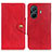 Funda de Cuero Cartera con Soporte Carcasa N06P para Vivo T1 5G Rojo