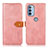 Funda de Cuero Cartera con Soporte Carcasa N07P para Motorola Moto G31 Rosa