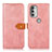 Funda de Cuero Cartera con Soporte Carcasa N07P para Motorola Moto G51 5G Rosa