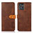 Funda de Cuero Cartera con Soporte Carcasa N07P para Motorola ThinkPhone 5G Marron