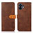 Funda de Cuero Cartera con Soporte Carcasa N07P para Nothing Phone 2 Marron