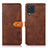 Funda de Cuero Cartera con Soporte Carcasa N07P para Samsung Galaxy M32 4G Marron