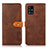 Funda de Cuero Cartera con Soporte Carcasa N07P para Samsung Galaxy M40S Marron