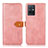 Funda de Cuero Cartera con Soporte Carcasa N07P para Vivo iQOO Z6 5G Rosa