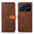 Funda de Cuero Cartera con Soporte Carcasa N07P para Vivo X Note Marron