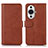 Funda de Cuero Cartera con Soporte Carcasa N08P para Huawei Nova 11 Marron