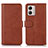 Funda de Cuero Cartera con Soporte Carcasa N08P para Motorola Moto G53 5G Marron