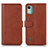 Funda de Cuero Cartera con Soporte Carcasa N08P para Nokia C12 Marron