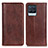 Funda de Cuero Cartera con Soporte Carcasa N08P para Realme 8 4G Marron