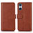 Funda de Cuero Cartera con Soporte Carcasa N08P para Sony Xperia 5 V Marron