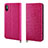 Funda de Cuero Cartera con Soporte Carcasa P03 para Apple iPhone Xs Max Rosa Roja