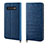 Funda de Cuero Cartera con Soporte Carcasa P04 para Samsung Galaxy S10 Plus Azul