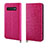 Funda de Cuero Cartera con Soporte Carcasa P04 para Samsung Galaxy S10 Rosa Roja