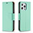 Funda de Cuero Cartera con Soporte Carcasa para Apple iPhone 13 Pro Max Cian