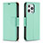 Funda de Cuero Cartera con Soporte Carcasa para Apple iPhone 15 Pro Max Cian