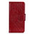 Funda de Cuero Cartera con Soporte Carcasa para BQ Vsmart Active 1 Plus Rojo