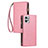 Funda de Cuero Cartera con Soporte Carcasa para Motorola Moto G Power 5G (2023) Rosa