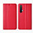 Funda de Cuero Cartera con Soporte Carcasa para Realme X3 SuperZoom Rojo