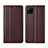 Funda de Cuero Cartera con Soporte Carcasa para Samsung Galaxy A42 5G Marron