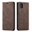 Funda de Cuero Cartera con Soporte Carcasa para Samsung Galaxy A71 4G A715 Marron