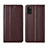 Funda de Cuero Cartera con Soporte Carcasa para Samsung Galaxy M51 Marron