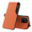 Funda de Cuero Cartera con Soporte Carcasa Q02H para Xiaomi Redmi 10 Power Naranja