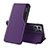 Funda de Cuero Cartera con Soporte Carcasa QH1 para Huawei Honor 70 Lite 5G Morado