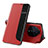 Funda de Cuero Cartera con Soporte Carcasa QH1 para Huawei Honor Magic3 Pro+ Plus 5G Rojo