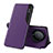 Funda de Cuero Cartera con Soporte Carcasa QH1 para Huawei Honor Magic5 Lite 5G Morado