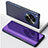 Funda de Cuero Cartera con Soporte Carcasa QH1 para Oppo Find N3 5G Morado