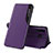 Funda de Cuero Cartera con Soporte Carcasa QH1 para Samsung Galaxy A20 Morado