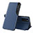 Funda de Cuero Cartera con Soporte Carcasa QH1 para Samsung Galaxy F54 5G Azul